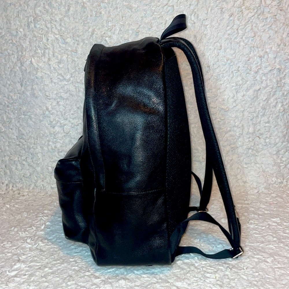 Coach Charles Large Leather Unisex Backpack BookBag in Black F54786 - Picture 9 of 17